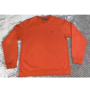 NAUTICA Knitted Sweatshirt Jumper Orange | Size XL